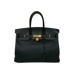 HERMES Birkin 35 Ardennes Handbag Boston Bag Tote Black 39697